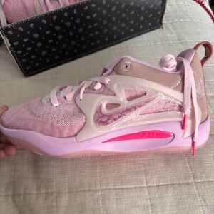 Kevin Durant Nike Pink Basketball Shoes - Light Pink & Hot Pink Accents